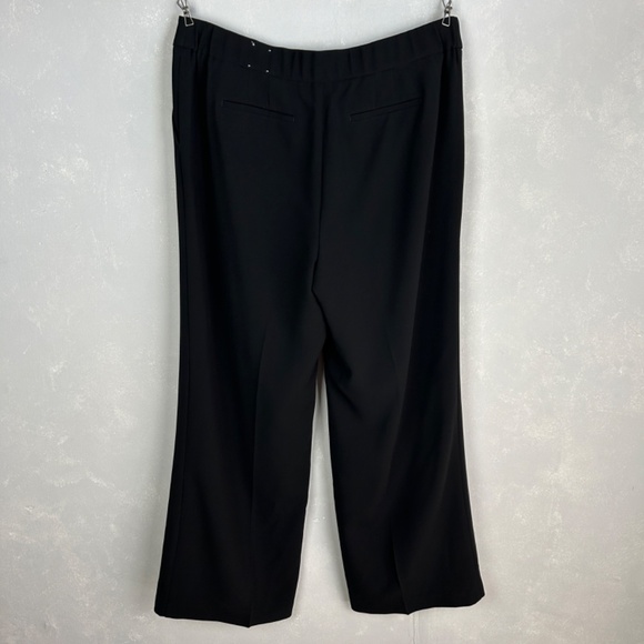 Talbots plus size 18 Easy travel wide leg pant black full length lined - Picture 5 of 10
